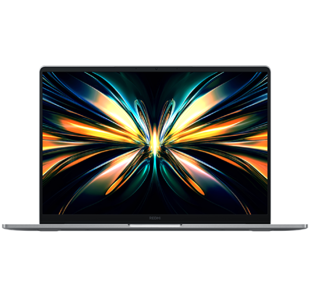 Laptop Xiaomi Redmibook 14 (2026), widok z przodu ekran 14 cali, srebrna aluminiowa obudowa