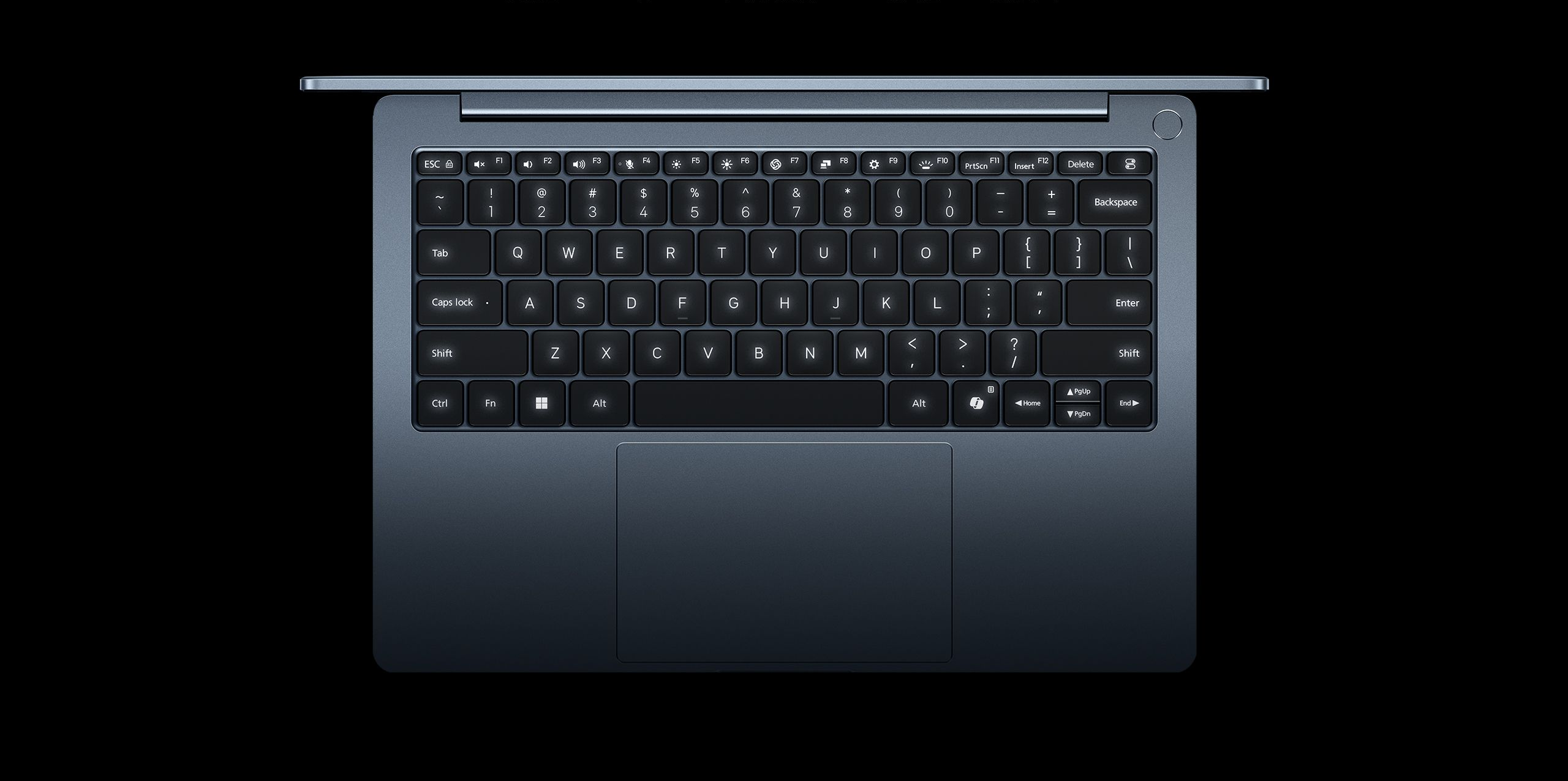 Detal pełnowymiarowej klawiatury Xiaomi Redmibook 14 Pro 2026 z podświetleniem 3-poziomowym